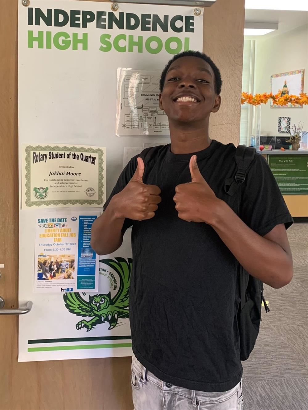  Rotary Student of the Quarter - Jakhai M.